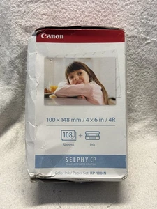 Canon Selphy CP1500 CP1300 CP1200 4x6 108 Blatt Color Ink Paper Set KP-108IN ** - Bild 1 von 4