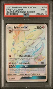 2017 Pokemon Guardians Rising Sylveon GX Rainbow Rare 158/145 PSA 9-Mint - Picture 1 of 2