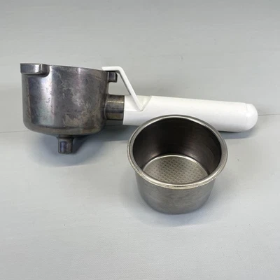 Portafiltro de repuesto para cafetera Krups Espresso 963A + cesta de filtro - blanca Foto 1 de 4