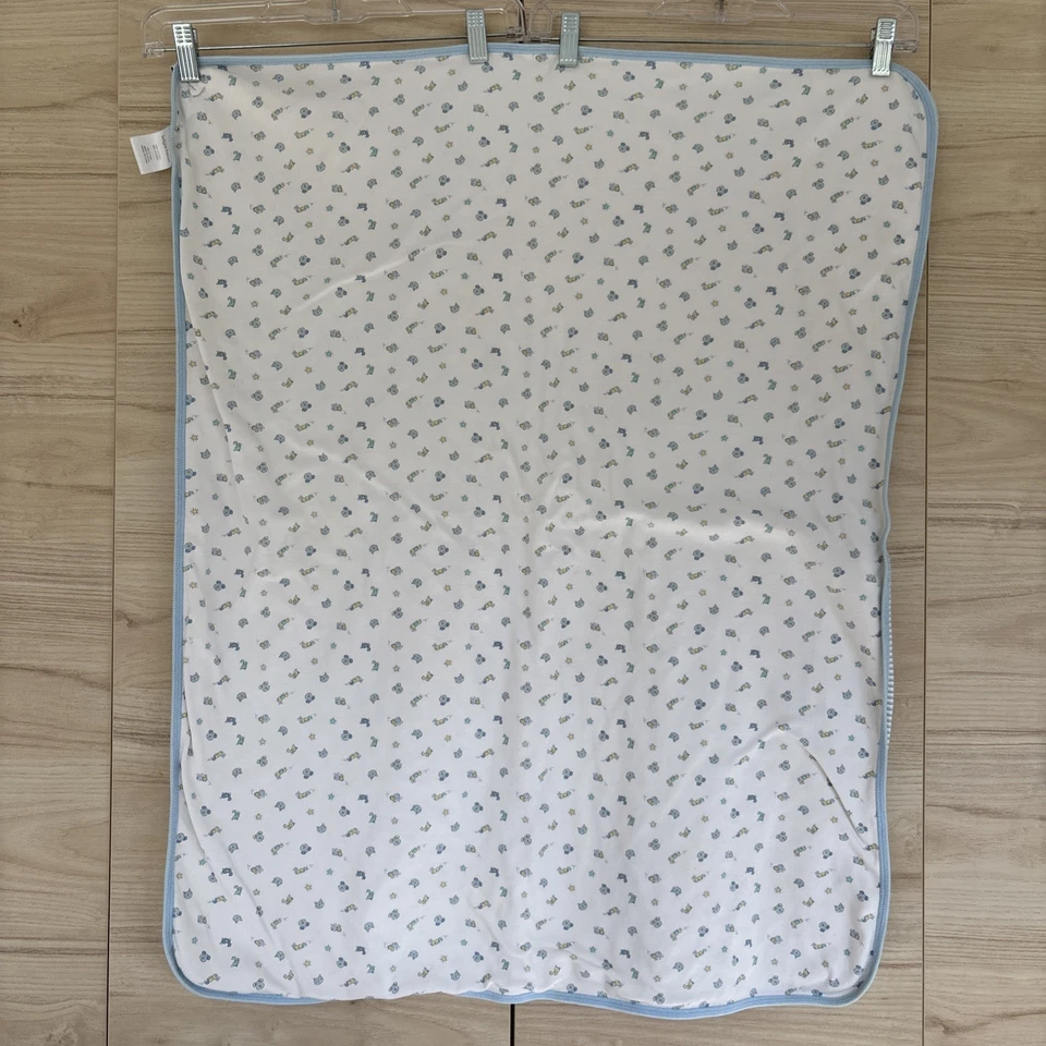 "Manta bebé algodón Bright Future rayas azules cachorro gatito insecto animal 35x26,5""" Foto 1 de 4