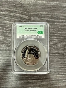 1986-S Statue Of Liberty Commemorative Silver Dollar PR69 DCAM CAC - Picture 1 of 3