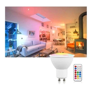 RGBW GU10 LED Color Changing Spot Light 2 Lighting Mode 3W RGB LED Bulb With XG - Picture 1 of 10