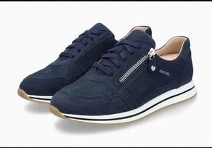Mephisto Womens Leenie Leather Sneaker - Jeans Blue Bucksoft NEW - Picture 1 of 5