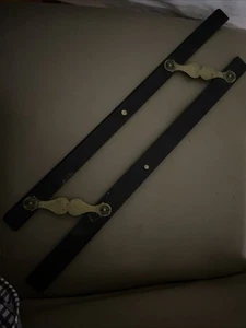 Vintage Ebony & Brass 18 1/4” Parallel Rule Navigational - Picture 1 of 9