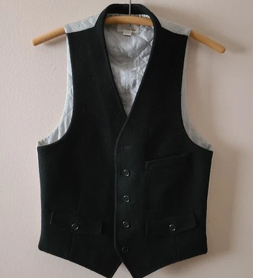 BAND OF OUTSIDERS Black 3-Pocket Quilted Wool Suit Vest Mens Size 1 (Small) - Image 1 of 4