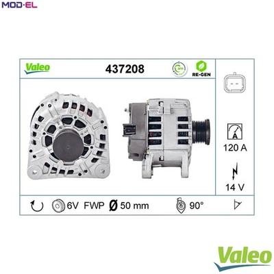 ALTERNATOR 437208 FOR MITSUBISHI SPACE/STAR/MPV CARISMA RENAULT MASTER/II/Van - Image 1 of 4