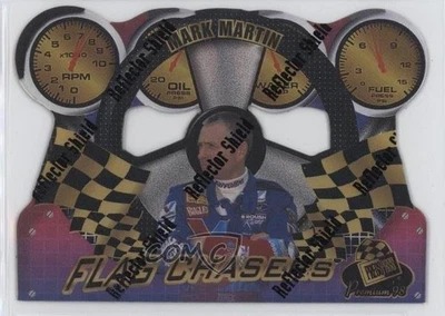 1998 Press Pass Premium Flag Chasers Reflectors Mark Martin #FC4 HOF - Image 1 of 2
