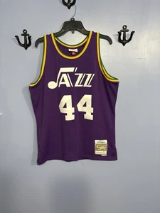 Mitchell & Ness Swingman Collection Pistol Pete Jazz Jersey 1974-75 Size L - Picture 1 of 7