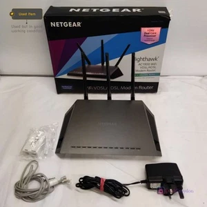 NETGEAR NIGHTHAWK D7000 AC1900 DWUPASMOWY GIGABITOWY GIGABIT WIFI VDSL ADSL MODEM ROUTER - Zdjęcie 1 z 10