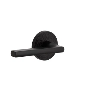 627534 Satin Black Circolo Leather Rosette Double Dummy with Milano Lever - Picture 1 of 2