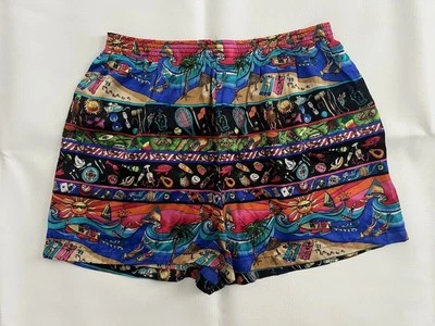 Nicole Miller Vtg Silk Cartoon Beach Vacations Vibes Boxer shorts Men’s Medium - Image 1 of 4