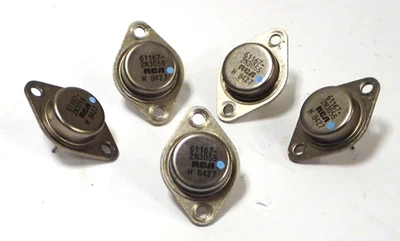 RCA 61167-2N3055 POWER TRANSISTORS  60V  LOT OF 5 - Image 1 of 3