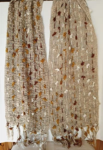 Sciarpa in tessuto multicolore beige - Foto 1 di 2