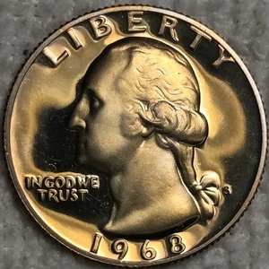 1968 S Washington Quarter US Mint Proof Set Toner Clad - Bild 1 von 2
