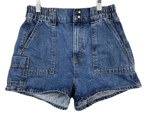 BDG Urban Outfitters Womens 26 Cargo Jean Skate Shorts Blue Denim Y2K Gorpcore - Picture 1 of 15