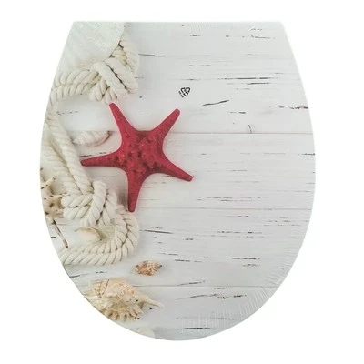 Sedile wc copri wc abbassamento automatico sedile wc STELLA ROSSA - Immagine 1 di 3