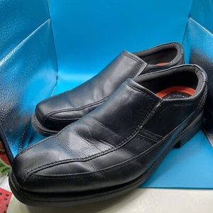 Rockport Walkability Men's Leather Shoes Size 13W U.S. Slip-on Black Loafer. EUC - Picture 1 of 10