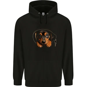 a Dachshund Puppy in a Pocket Dog Childrens Kids Hoodie - Picture 1 of 3