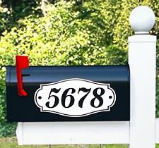 TWO Custom Mailbox Address Street Numbers Vinyl Decal House Business Door Glass