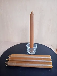 2 pack sandalwood powd. beeswax handmade organic candles, 20x2 cm., long burn - Picture 1 of 4