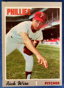 Tarjeta de béisbol 1970 Topps #605 Rick Wise Philadelphia Phillies excelente/en muy buen estado - Imagen 1 de 2