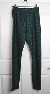 Women's ISLE Melis Kozan Green & Black Jacquard Damask Leggings Size SM - Picture 1 of 3