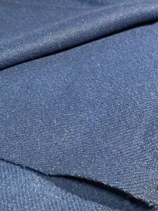 Blue 100% Wool Twill Flannel Fabric 138 cm W x 1.4 M L