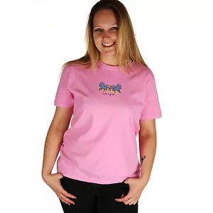 Life is Good Pink Summer Muskoka Wood Chairs Tee Crew Neck Crusher T-Shirt NWT - Foto 1 di 1