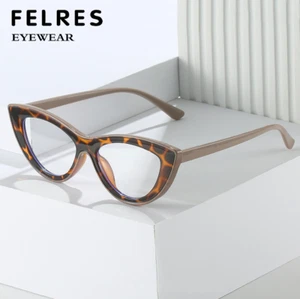 TR90 Cat Eye Anti Blue Light Eyeglasses Women Clear Lens Classic Glasses Frame - Picture 1 of 26