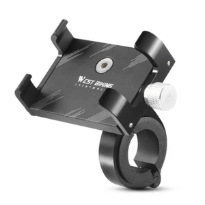 WEST BIKING Bike Phone Holder Aluminum Motorcycle E-Bike Scooter Phone Mount - Picture 1 of 12