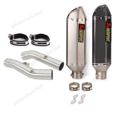 For Yamaha FJR1300 2001-2024 Dual-outlet Exhaust Pipe Muffler Silencers Slip On - Image 1 of 4
