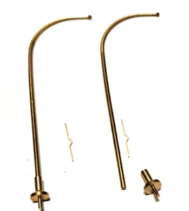 2 Davids für Rett.boote L:70mm, Messing. Bohrung 0,8mm sehr detailliert, neu - Bild 1 von 1