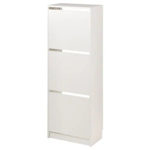 IKEA 3-stufige Stehschuhaufbewahrung Flur Organisieren Schrank Fächer weiß - Bild 1 von 5
