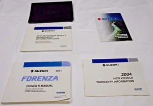 2004 SUZUKI FORENZA OWNER MANUAL 5/PC.SET & BLACK SUZUKI FACTORY CASE. FREE S - Picture 1 of 8