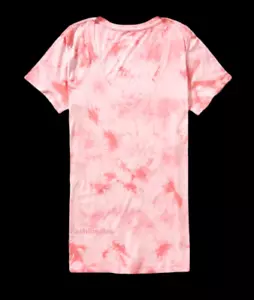 Victorias Secret PINK Perfect V Neck Short Sleeve Tee T-Shirt Cotton Tie Dye - Picture 1 of 2