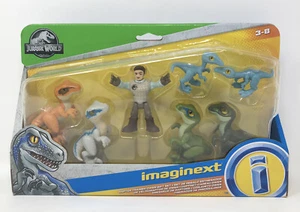 Fisher Price Imaginext Jurassic World Raptor Trainer Owen Gift Set New - Picture 1 of 9