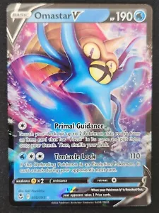Omastar V 035/195 Silver Tempest Extended Art Ultra Rare Holo Pokémon 2022 NM - Picture 1 of 2