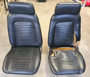 1967 1968 1969 Chevy Camaro Pontiac Firebird Bucket Seat Headrests Plastic Back - Picture 1 of 8