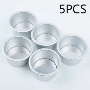 5x 2.5 Zoll Rund Mini Pan Cake Removable Bottom Kuchen Pudding Backform Tools z2 - Bild 1 von 24