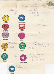 Stamps Australia various issues on part set of 11 zodiac cachet souvenir covers - Picture 1 of 1