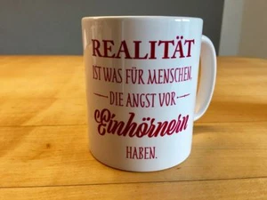 WD Taza Café Realidad Miedo Unicornio Unicornio Divertido Lavavavadero - Imagen 1 de 4