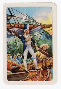Vintage WOOLWORTHS Named Swap Card:  CAPTAIN JAMES COOK  - N/MINT