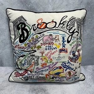 Catstudio Brooklyn NY Original klassisches handbesticktes Dekokissen 2004 USA - Bild 1 von 16