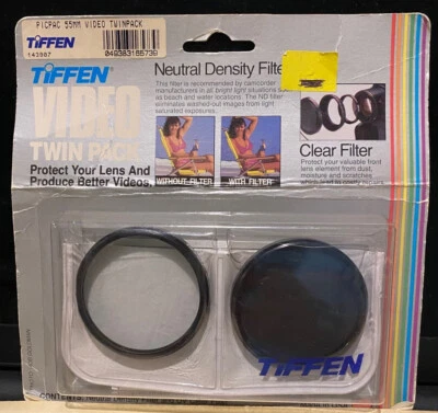 New Tiffen 55mm Neutral Density and Clear Filter Photo Twin Pack,   - Image 1 of 2