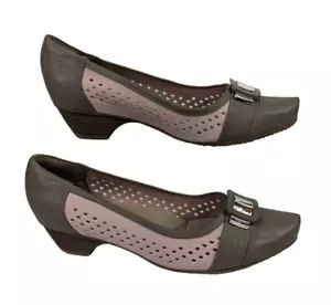 Piccadilly MaxiTherapy Khaki/Cream Low heel comfort Shoes size Au11/Eu42/Uk9 - Picture 1 of 9