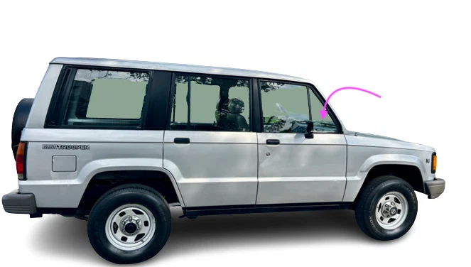 Ajuste 1986-1991 Isuzu Trooper utilitario pasajero puerta delantera derecha ventilación ventana vidrio Foto 1 de 4