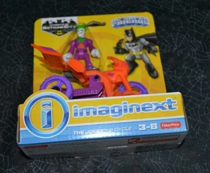 FISHER PRICE IMAGINEXT DC SUPER FRIENDS STREETS OF GOTHAM CITY THE JOKER & CYCLE - Picture 1 of 2