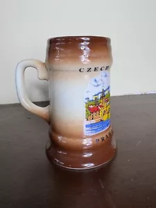 Prauge Tschechischer Bierstein Krug 3" Souvenir Miniatur Schmuck Ornament Vintage - Bild 1 von 7