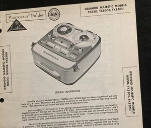 Sam's Photofacts Schaltpläne Tonbandgerät Petron, Cinch, Grundig, Telectro - Bild 1 von 4