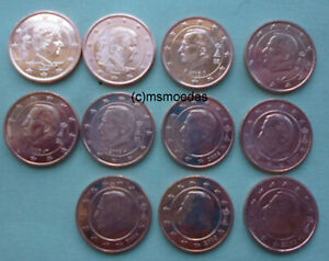 Belgien 11x 2 Cent Euro Münzen 2000+2003+2004+2006+2007+2009+10+2012+2013+14+15